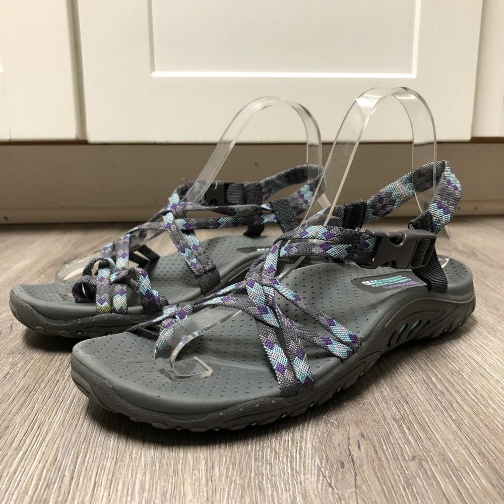 Skechers Outdoor Lifestyle Women's Size 8 Crossover Straps Hiking Sandals Shoes - Picture 5 of 12